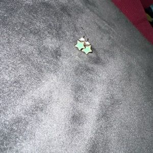 Small turquoise star earrings